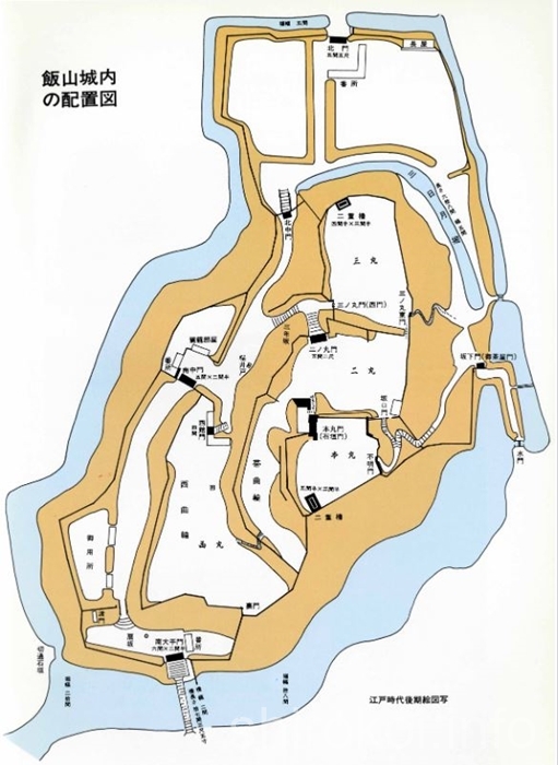 飯山城内の配置図