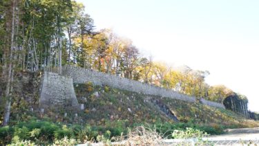 白河小峰城　東側　裏の石垣