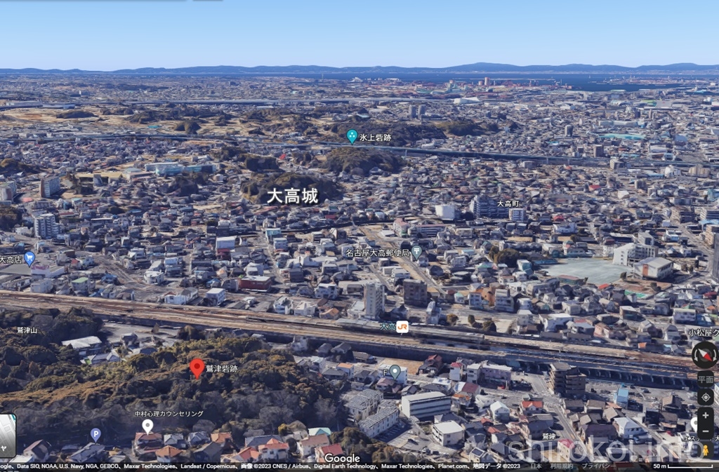 Google MAP　鷲津砦